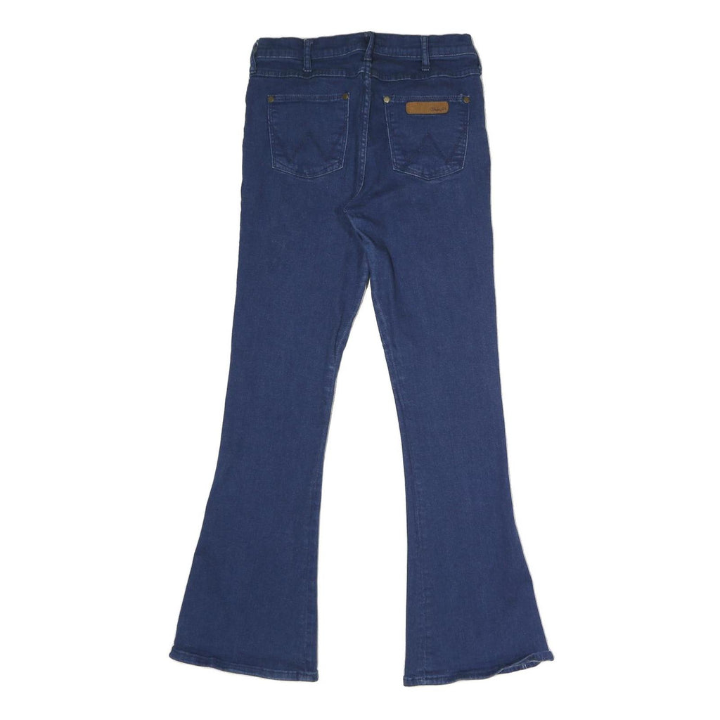 WRANGLER Womens Relaxed Flared Denim Medium W31 L32 Soft Cotton Blend Zip