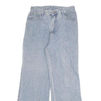 LIANGMA Womens Loose Light Blue Denim Jeans W28 L30 Casual Cotton Blend Zip