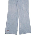 LIANGMA Womens Loose Light Blue Denim Jeans W28 L30 Casual Cotton Blend Zip