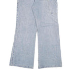 LIANGMA Womens Loose Light Blue Denim Jeans W28 L30 Casual Cotton Blend Zip