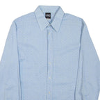 CHEMISERIE Mens Plain Shirt Blue Long Sleeve M