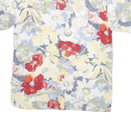 THE LEGEND Womens Yellow & Red Floral Cotton Blend Shirt L Summer Casual Button