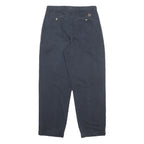 TOMMY HILFIGER Mens Cotton Navy Relaxed Straight Trousers W33 L29 Classic Casual
