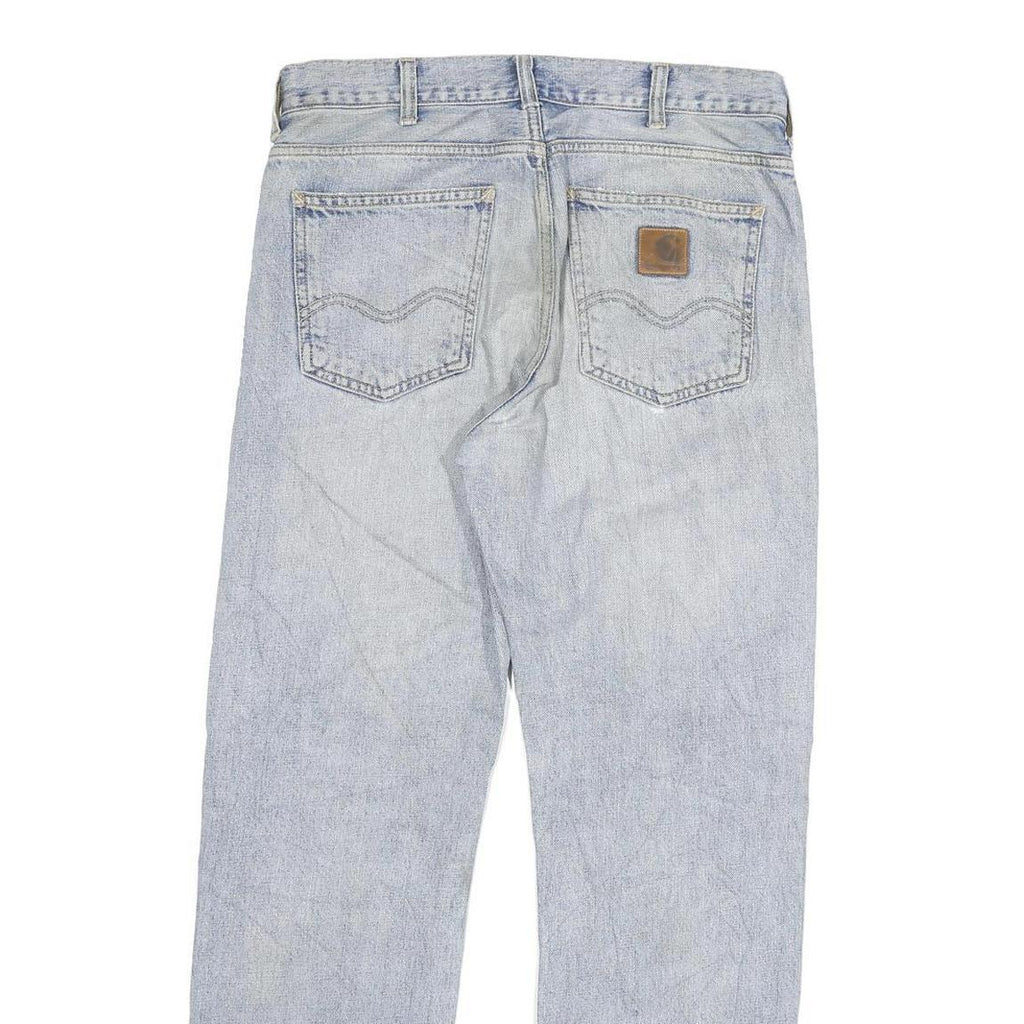 CARHARTT Mens Regular Fit Blue Denim Jeans W29 L30 Button Closure Classic Style