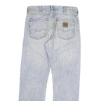CARHARTT Mens Regular Fit Blue Denim Jeans W29 L30 Button Closure Classic Style
