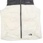 THE NORTH FACE Womens Black & Cream Jacket M Polyester Blend Quilted Warm Layer