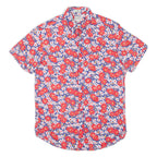 Slim Mens Shirt Red Floral S