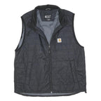 CARHARTT Mens Black Jacket XL Polyester Blend Quilted Zip Workwear Vest