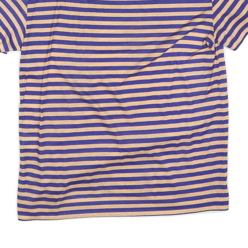 CARVEN Womens Yellow & Blue Graphic Stripe T-Shirt S Crew Neck Short Sleeve