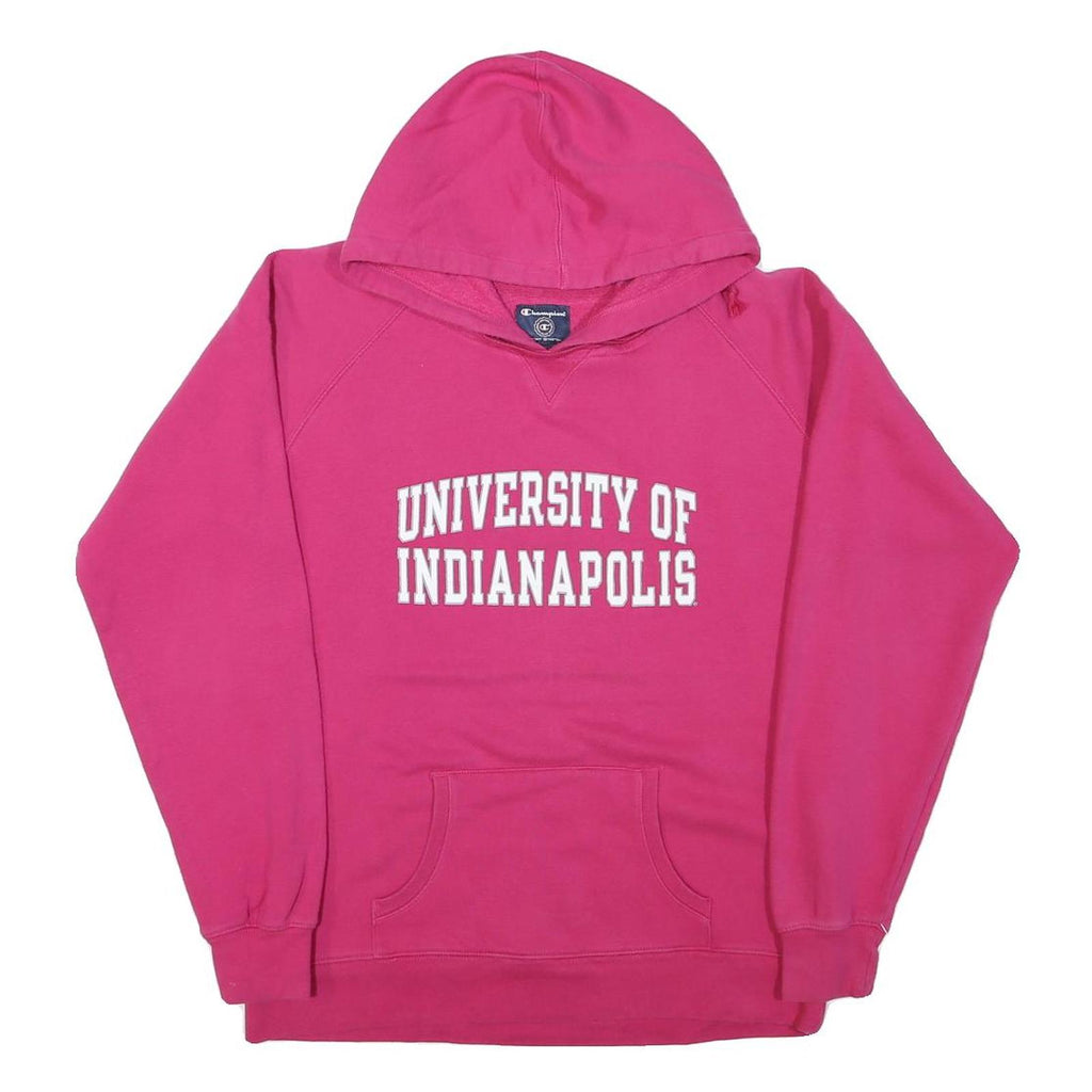 CHAMPION Mens Pink University Of Indianapolis Pullover Hoodie XL Casual Cotton