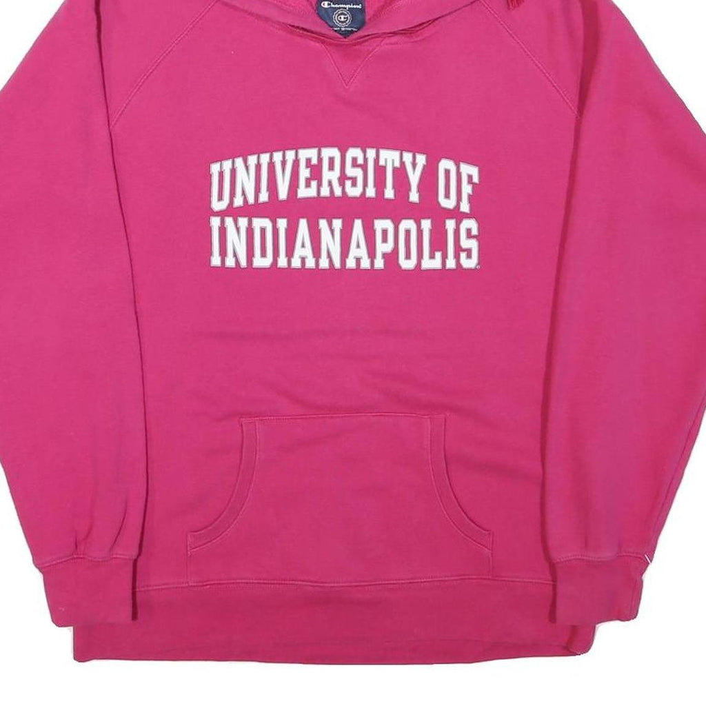 CHAMPION Mens Pink University Of Indianapolis Pullover Hoodie XL Casual Cotton