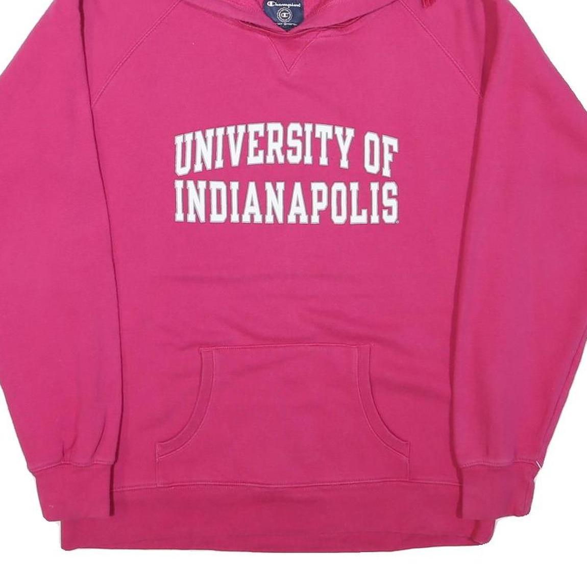 CHAMPION Mens Pink University Of Indianapolis Pullover Hoodie XL Casual Cotton