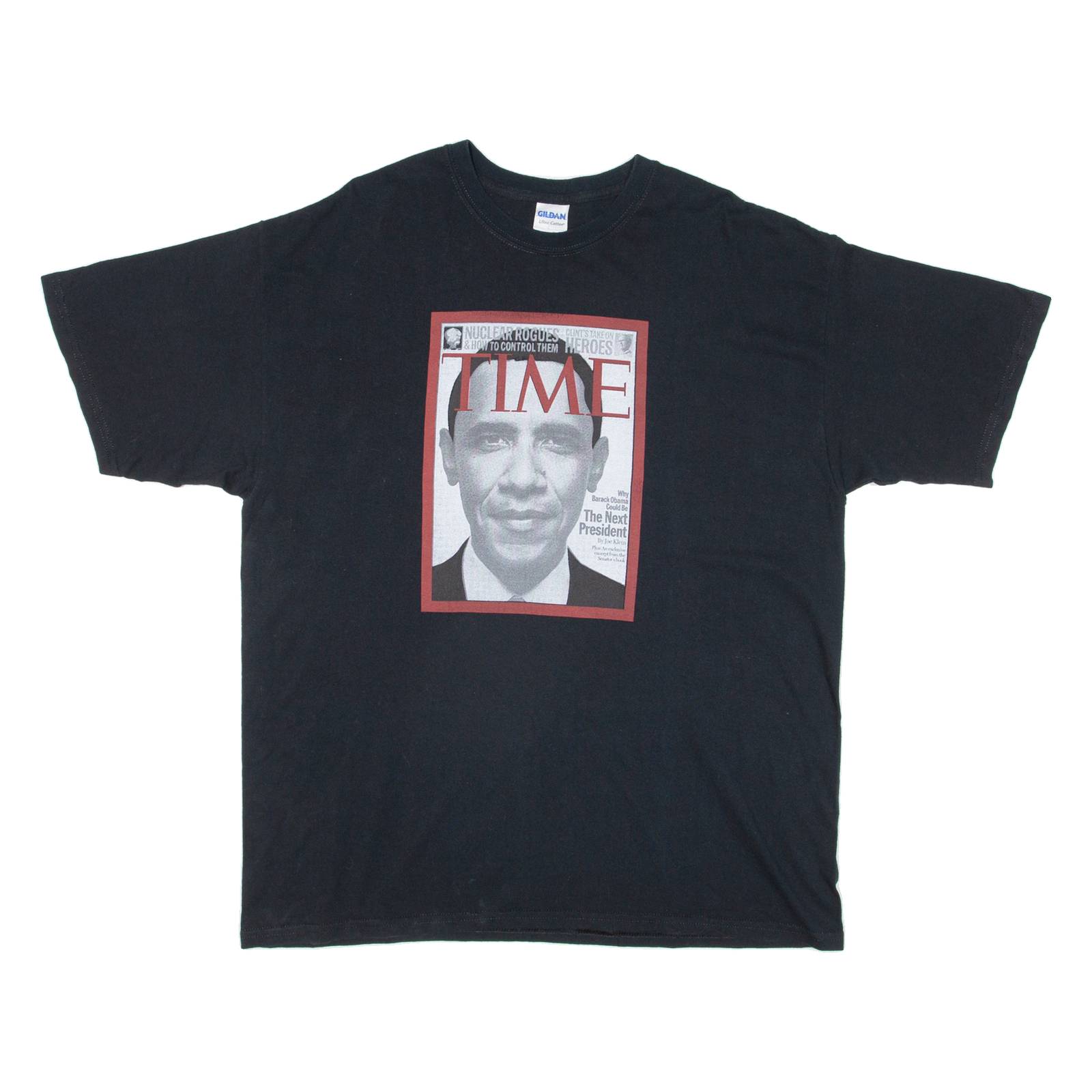 GILDAN Barack Obama Mens T-Shirt Black USA XL