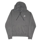 NIKE Mens Grey Pullover Hoodie M Cotton Blend Sports Casual Sweatshirt