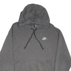 NIKE Mens Grey Pullover Hoodie M Cotton Blend Sports Casual Sweatshirt