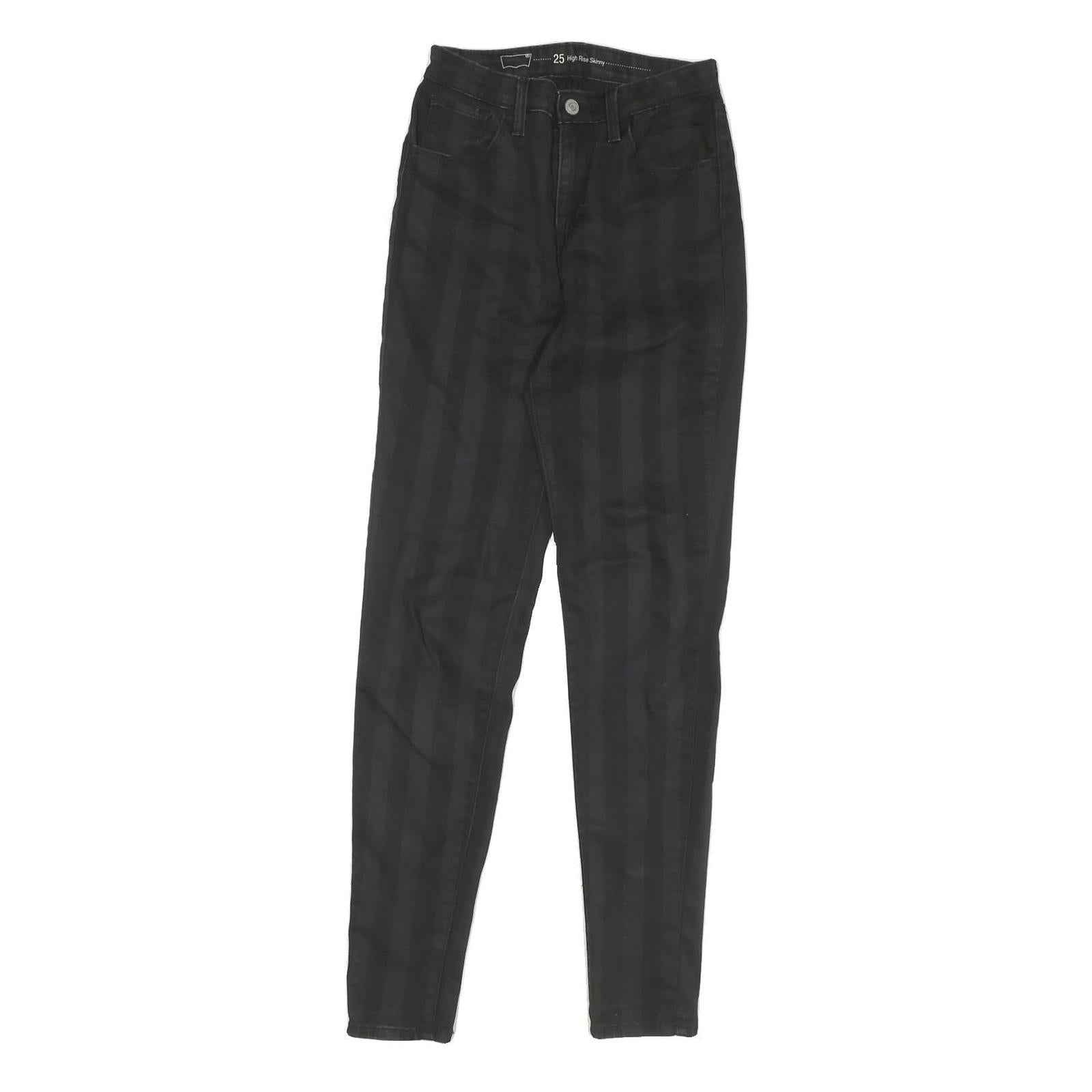 LEVI'S Womens Jeans Black Slim Skinny Denim W26 L30 High Rise Stretch Zip