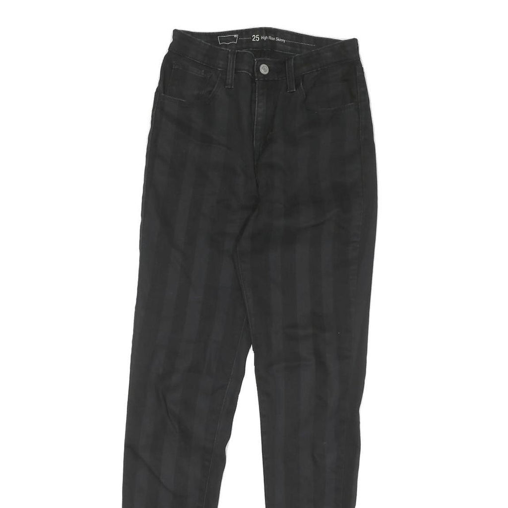 LEVI'S Womens Jeans Black Slim Skinny Denim W26 L30 High Rise Stretch Zip
