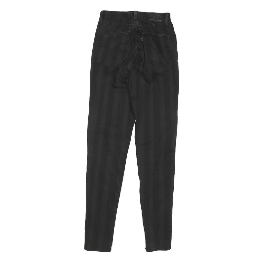 LEVI'S Womens Jeans Black Slim Skinny Denim W26 L30 High Rise Stretch Zip