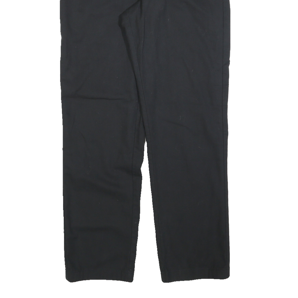 DICKIES Mens Cotton Blend Black Regular Straight Trousers W30 L30 Workwear Zip