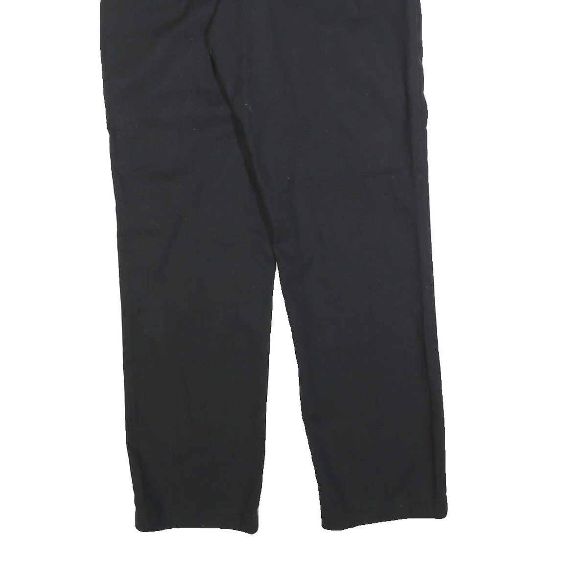 DICKIES Mens Cotton Blend Black Regular Straight Trousers W30 L30 Workwear Zip