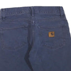 CARHARTT Mens Navy Casual Cotton Blend Shorts S W28 Workwear Durable