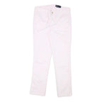 GAP Womens Cotton Blend White Slim Straight Trousers W28 L26 Casual Zip
