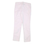 GAP Womens Cotton Blend White Slim Straight Trousers W28 L26 Casual Zip