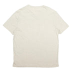 POLO RALPH LAUREN Mens Cream V-Neck Cotton T-Shirt L Classic Short Sleeve Casual