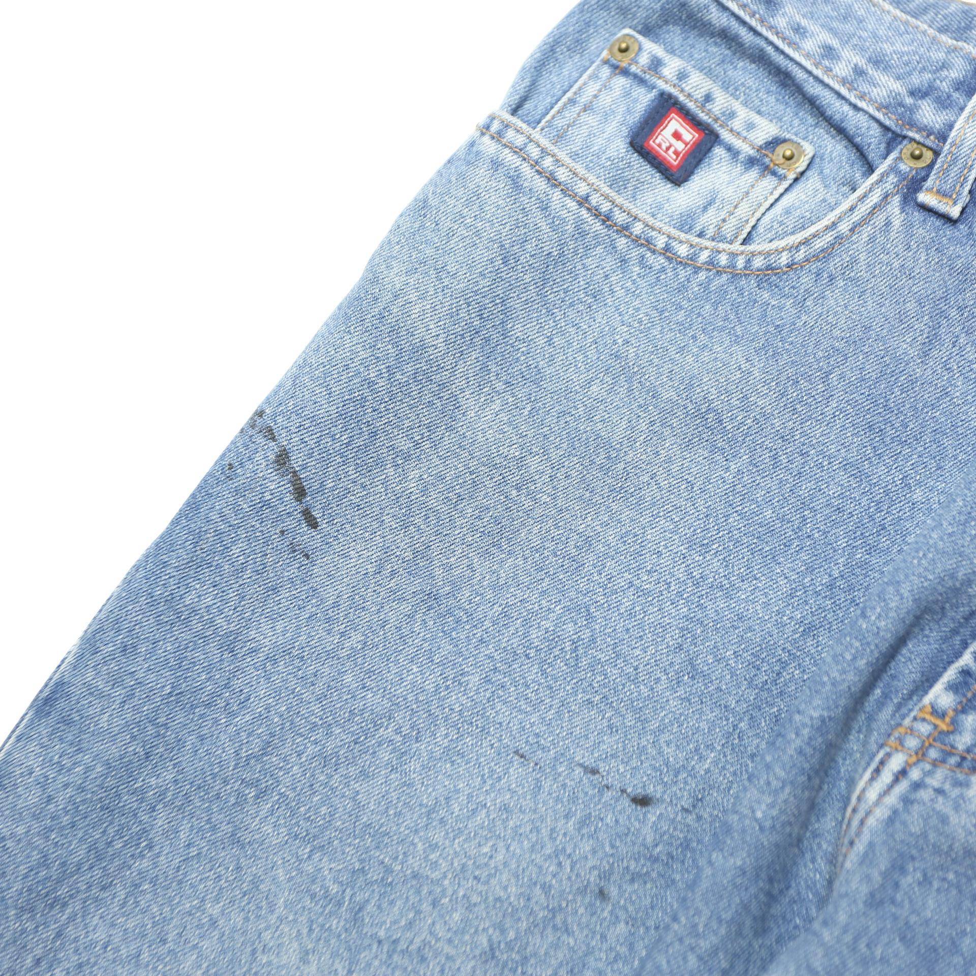 CHAPS RALPH LAUREN Mens Jeans Blue Loose Straight Denim Light W34 L30 Classic