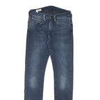 LEVI'S 519 Mens Slim Blue Denim Raw Zip Jeans W26 L30 Stylish Stretch Fit