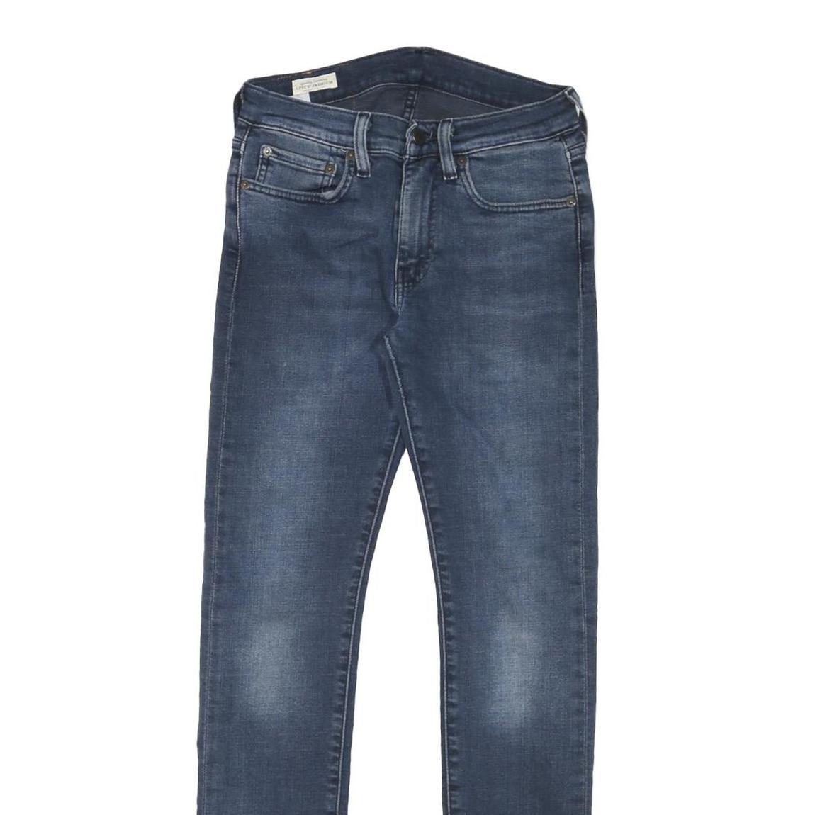 LEVI'S 519 Mens Slim Blue Denim Raw Zip Jeans W26 L30 Stylish Stretch Fit