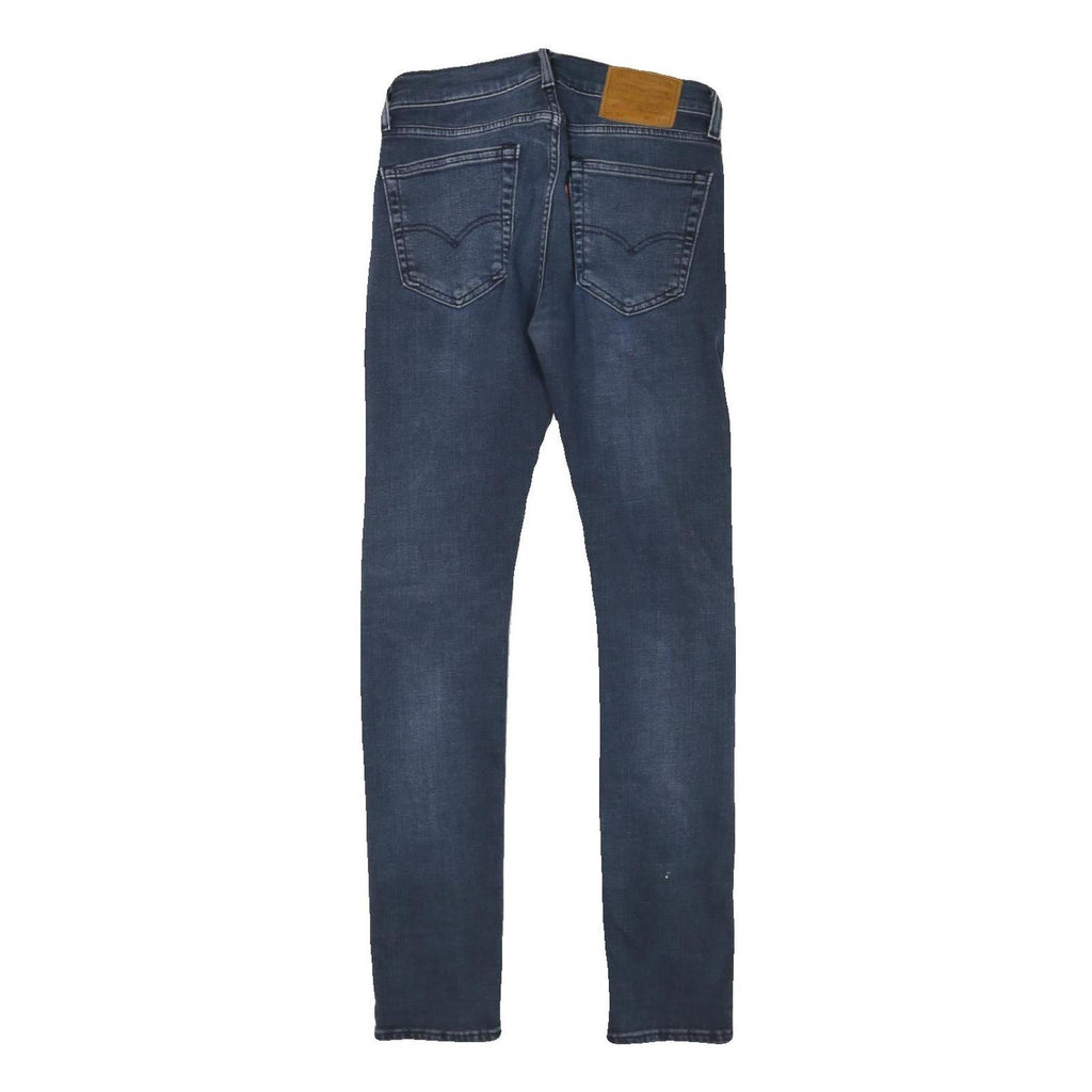 LEVI'S 519 Mens Slim Blue Denim Raw Zip Jeans W26 L30 Stylish Stretch Fit