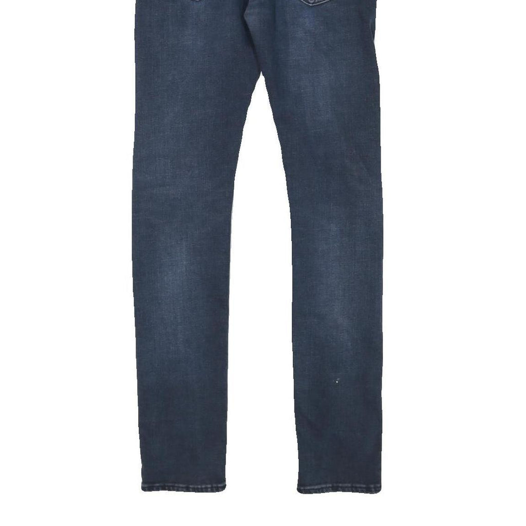 LEVI'S 519 Mens Slim Blue Denim Raw Zip Jeans W26 L30 Stylish Stretch Fit