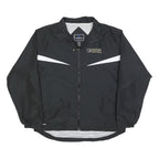 HOLLOWAY Mens Black & White Panther Football Track Jacket M Polyester Zip