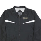 HOLLOWAY Mens Black & White Panther Football Track Jacket M Polyester Zip