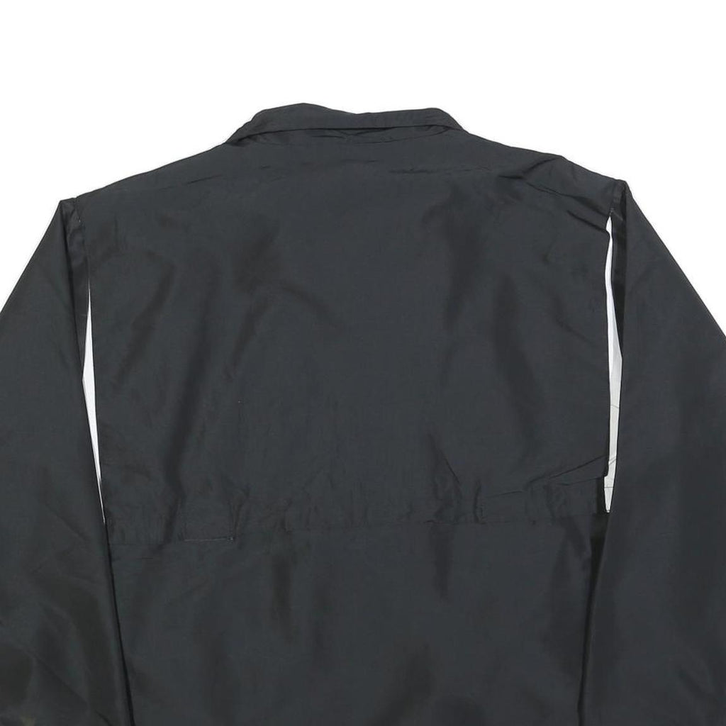 HOLLOWAY Mens Black & White Panther Football Track Jacket M Polyester Zip