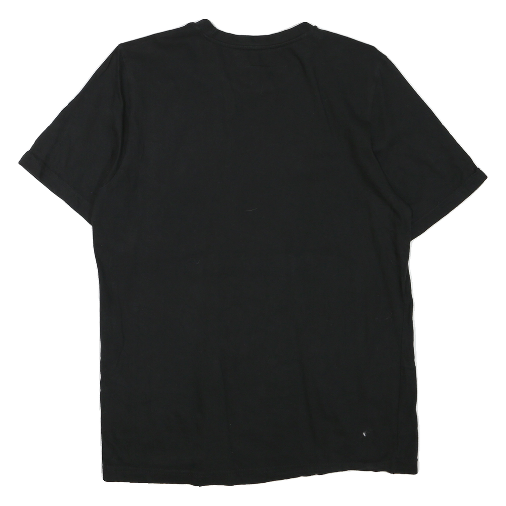 ADIDAS Mens Black Graphic T-Shirt S Short Sleeve Crew Neck Cotton Blend