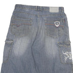 NABUCCO Mens Cotton Blend Blue Cargo Shorts XL W32 Casual Pocket Detailing