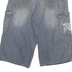 NABUCCO Mens Cotton Blend Blue Cargo Shorts XL W32 Casual Pocket Detailing