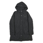 BLAUER USA Womens Black Nylon Hooded Long Zip Jacket M