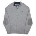 CHAPS Mens Grey Pullover Plain Crew Neck Basic Knit XL Cotton Blend Casual