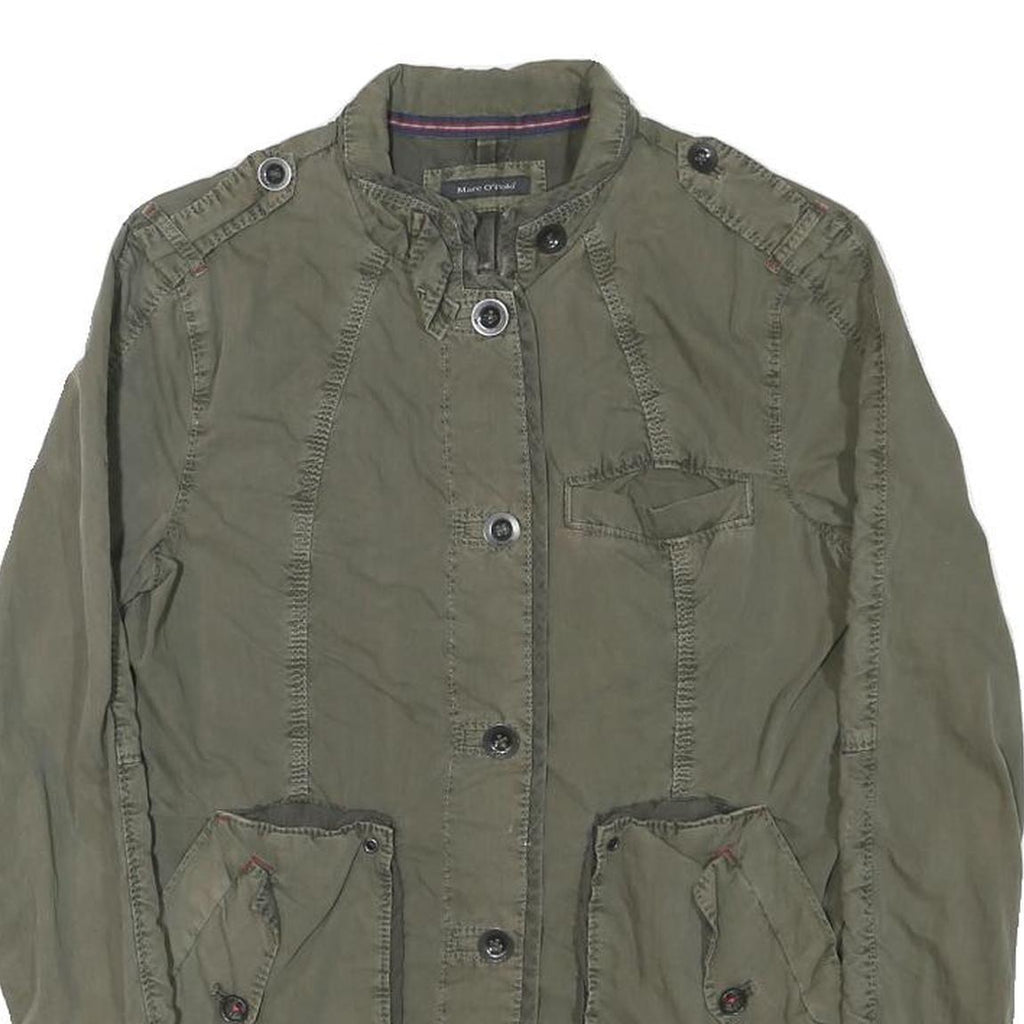 MARC O'POLO Womens Green Cotton Blend Button Jacket S Casual Lightweight