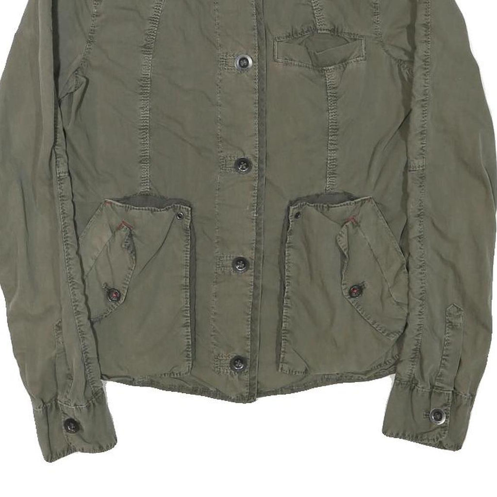 MARC O'POLO Womens Green Cotton Blend Button Jacket S Casual Lightweight