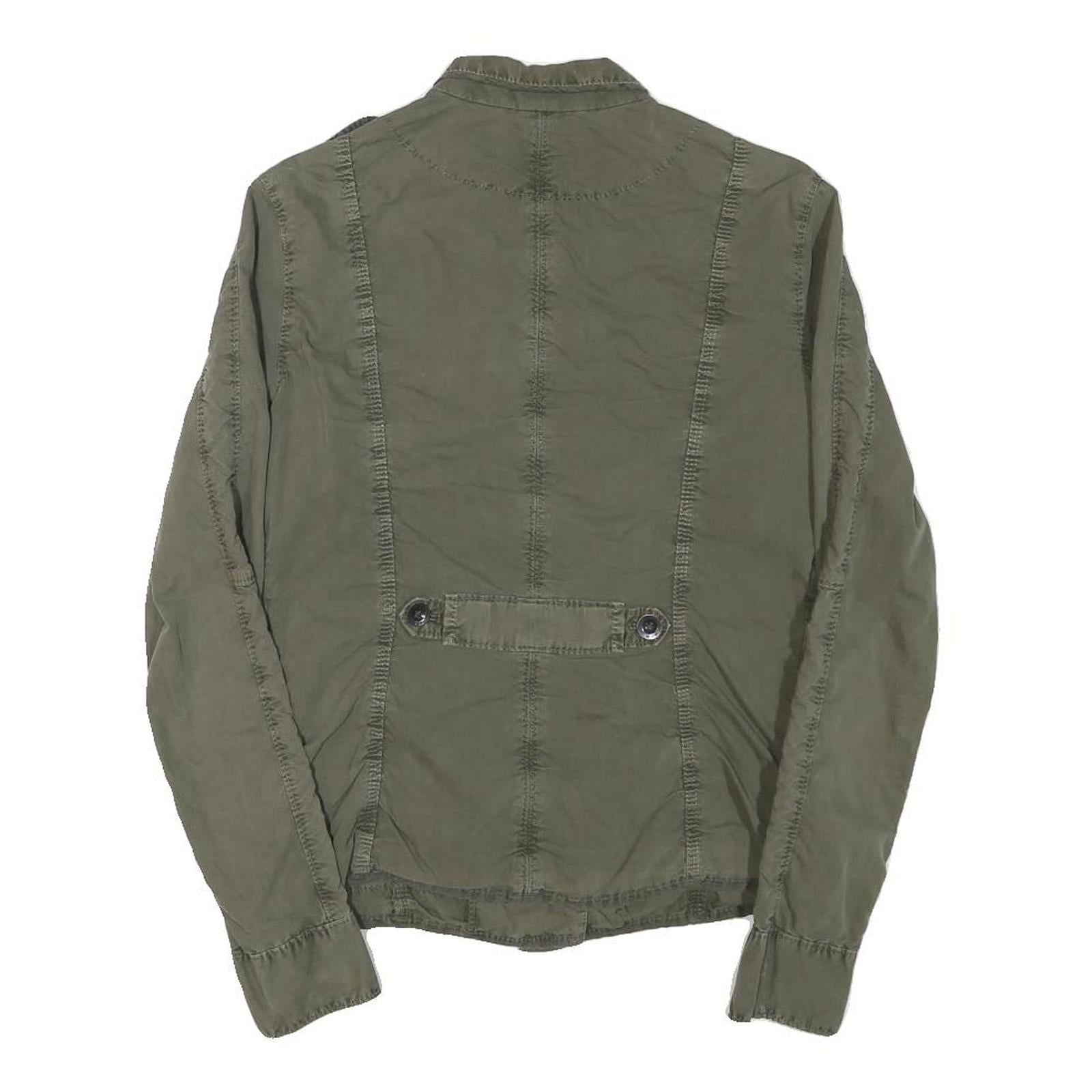 MARC O'POLO Womens Green Cotton Blend Button Jacket S Casual Lightweight