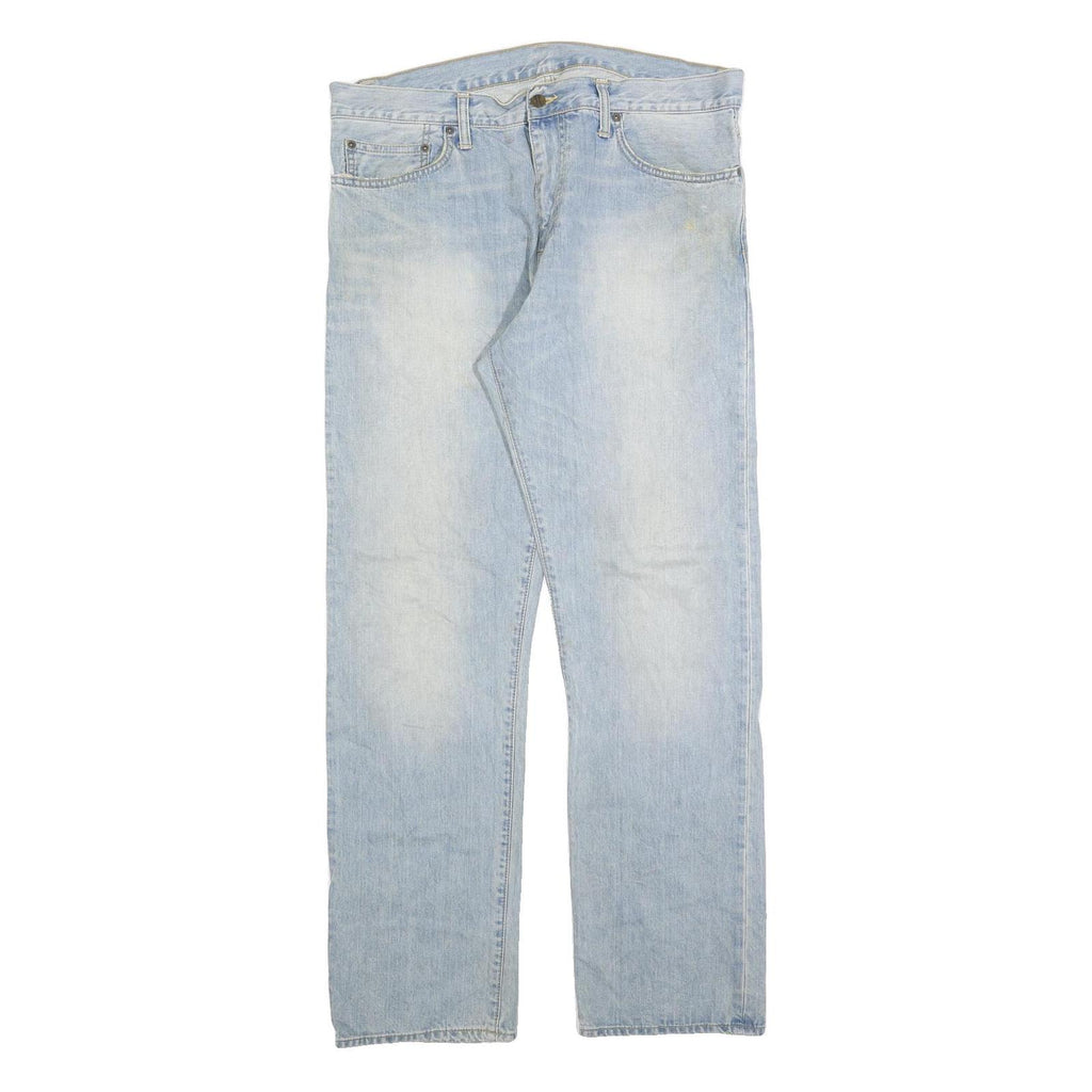 CARHARTT Mens Jeans Blue Regular Straight Denim Light W37 L32 Casual Workwear