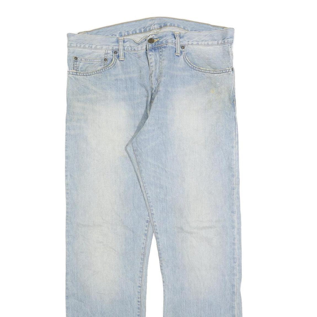 CARHARTT Mens Jeans Blue Regular Straight Denim Light W37 L32 Casual Workwear