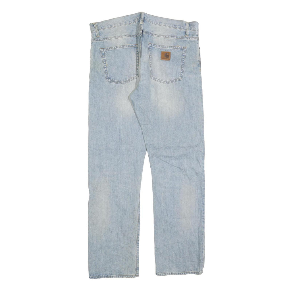 CARHARTT Mens Jeans Blue Regular Straight Denim Light W37 L32 Casual Workwear