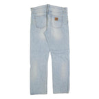 CARHARTT Mens Jeans Blue Regular Straight Denim Light W37 L32 Casual Workwear