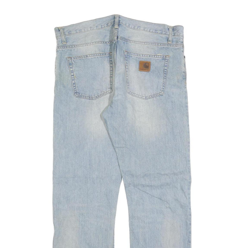 CARHARTT Mens Jeans Blue Regular Straight Denim Light W37 L32 Casual Workwear