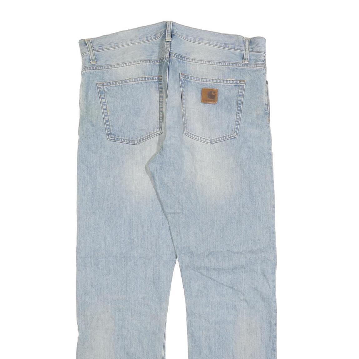 CARHARTT Mens Jeans Blue Regular Straight Denim Light W37 L32 Casual Workwear